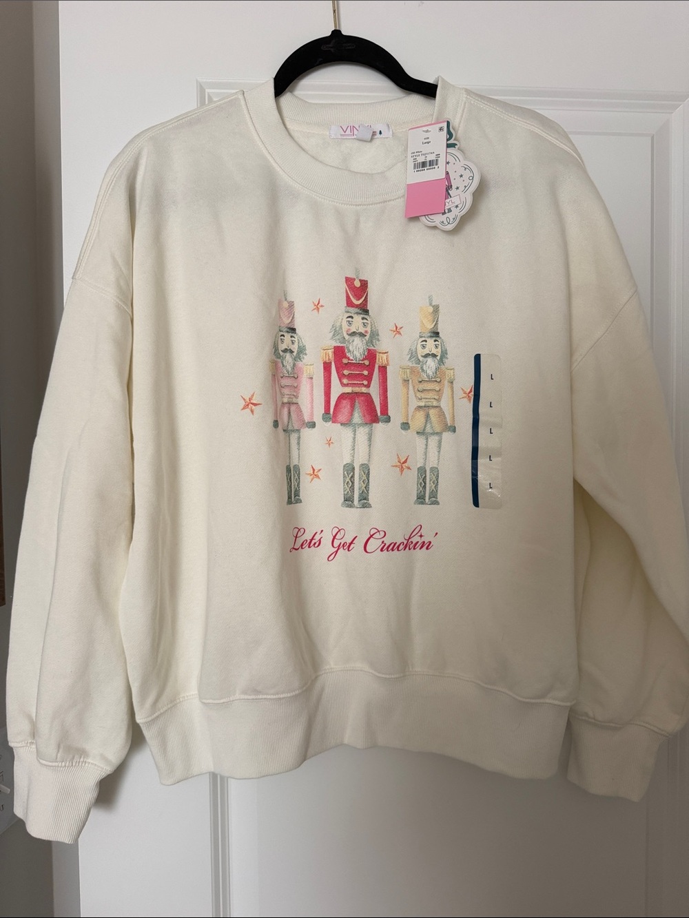 Viral Target Cream Holiday Nutcracker Graphic Sweatshirt